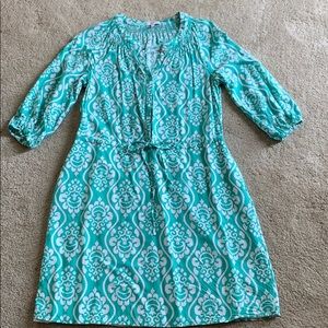 Sea foam green cinch waist dress